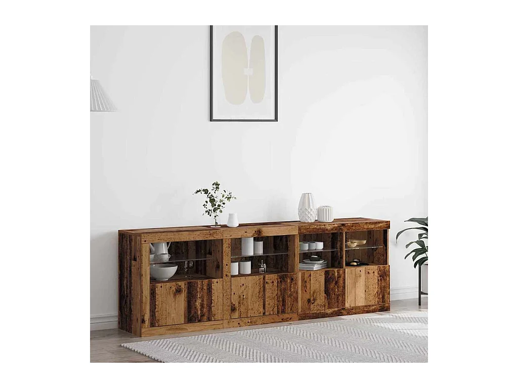 Buffet Bois ancien 202 x 37 x 67 cm Bois d'ingénierie