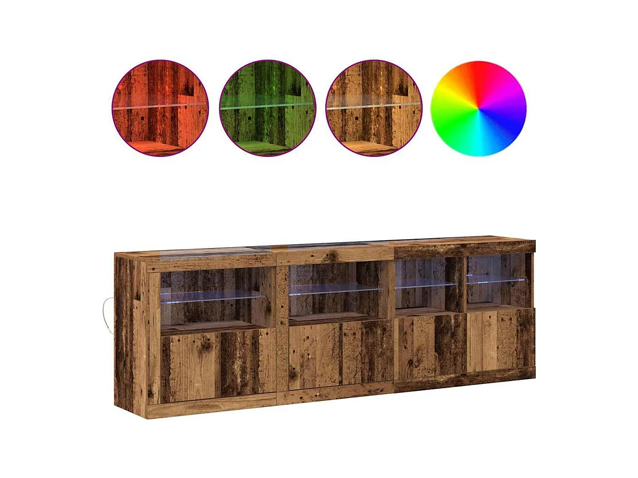 Buffet Bois ancien 202 x 37 x 67 cm Bois d'ingénierie