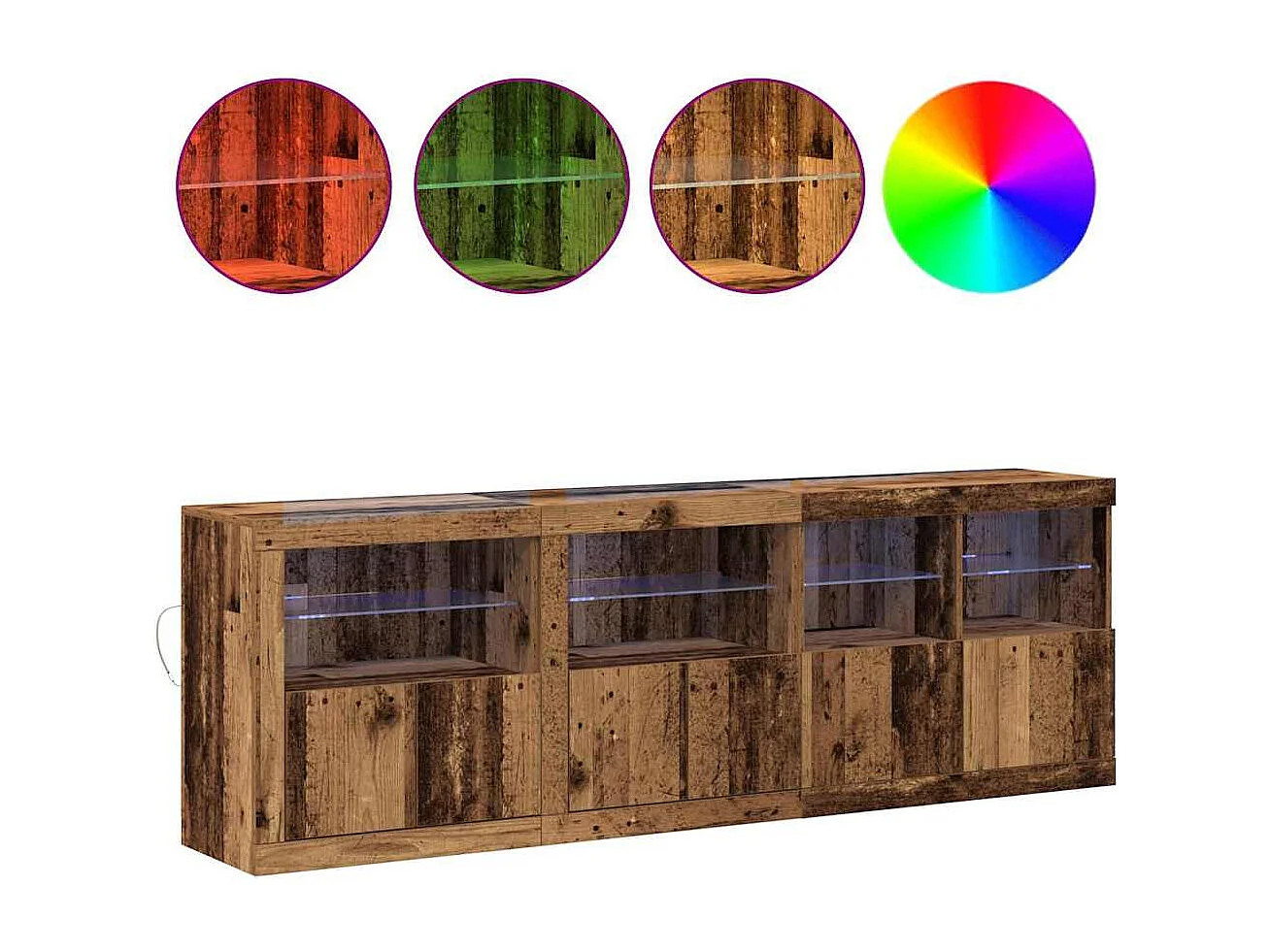 Buffet Bois ancien 202 x 37 x 67 cm Bois d'ingénierie