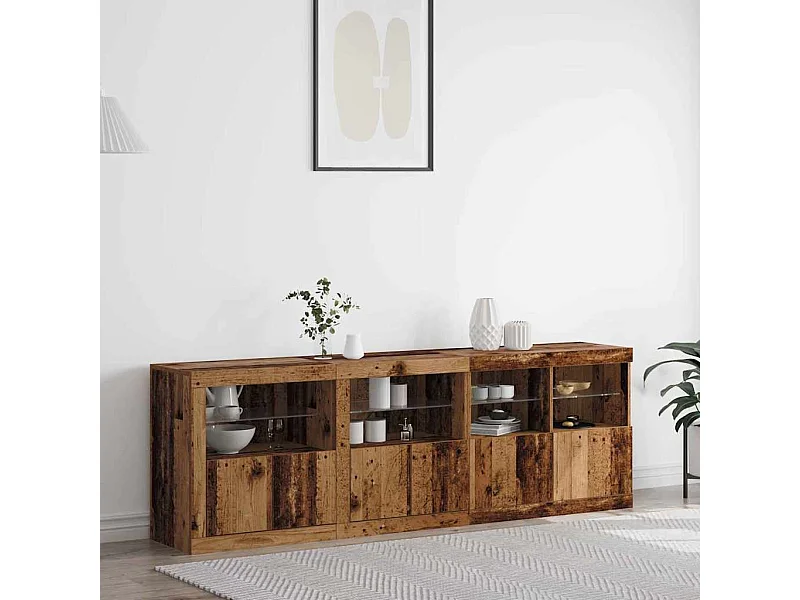 Buffet Bois ancien 202 x 37 x 67 cm Bois d'ingénierie
