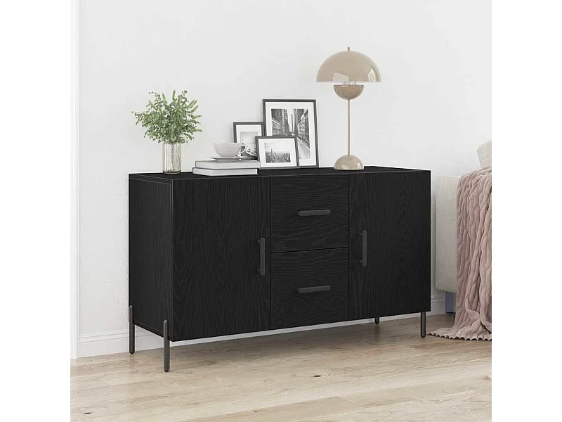Buffet Chêne noir 100 x 36 x 60 cm Bois d'ingénierie