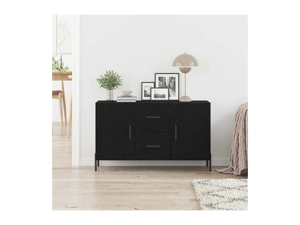 Buffet Chêne noir 100 x 36 x 60 cm Bois d'ingénierie