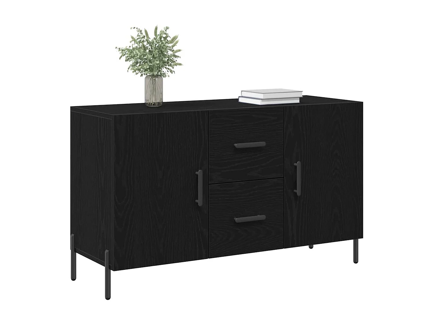 Buffet Chêne noir 100 x 36 x 60 cm Bois d'ingénierie
