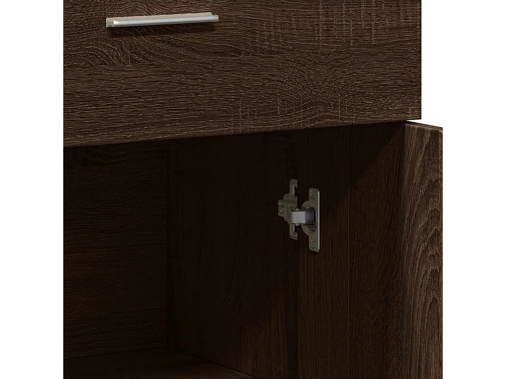 Buffets 2 pièces chêne marron 60x30x84 cm bois d'ingénierie