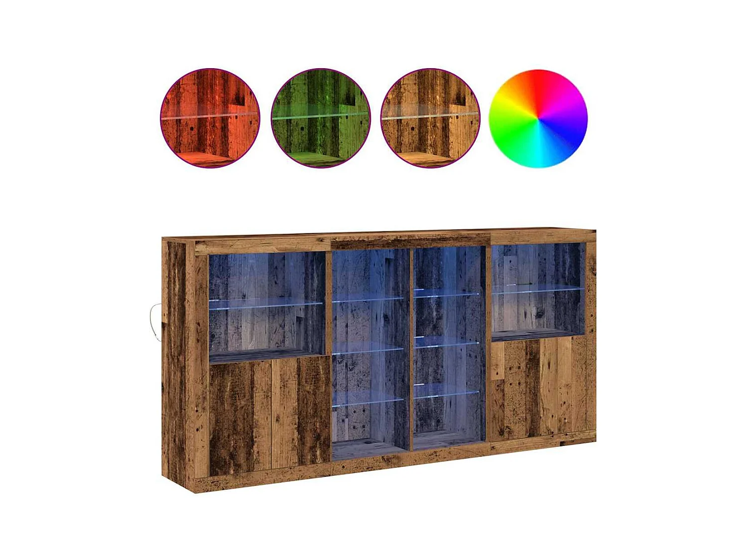 Buffet Bois ancien 202 x 37 x 100 cm Bois d'ingénierie