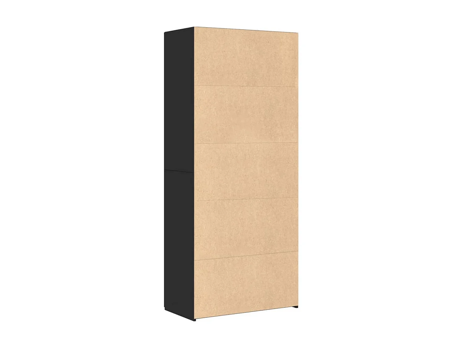 Buffet haut noir 80x42,5x185 cm bois d'ingénierie