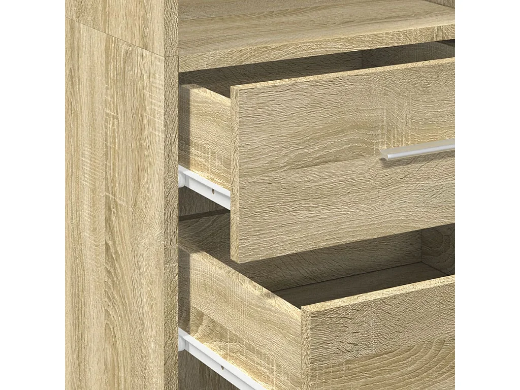 Buffet haut chêne sonoma 40x42,5x185 cm bois d'ingénierie