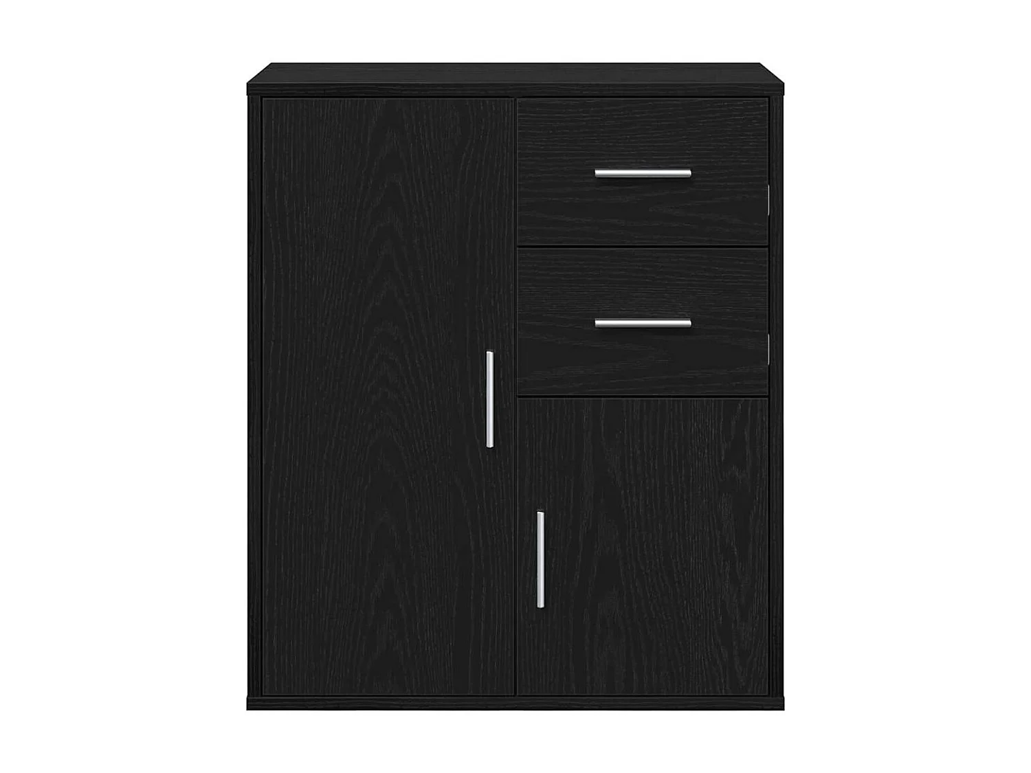 Buffet avec tiroir Chêne noir 60 x 31 x 70 cm Bois d'ingénierie