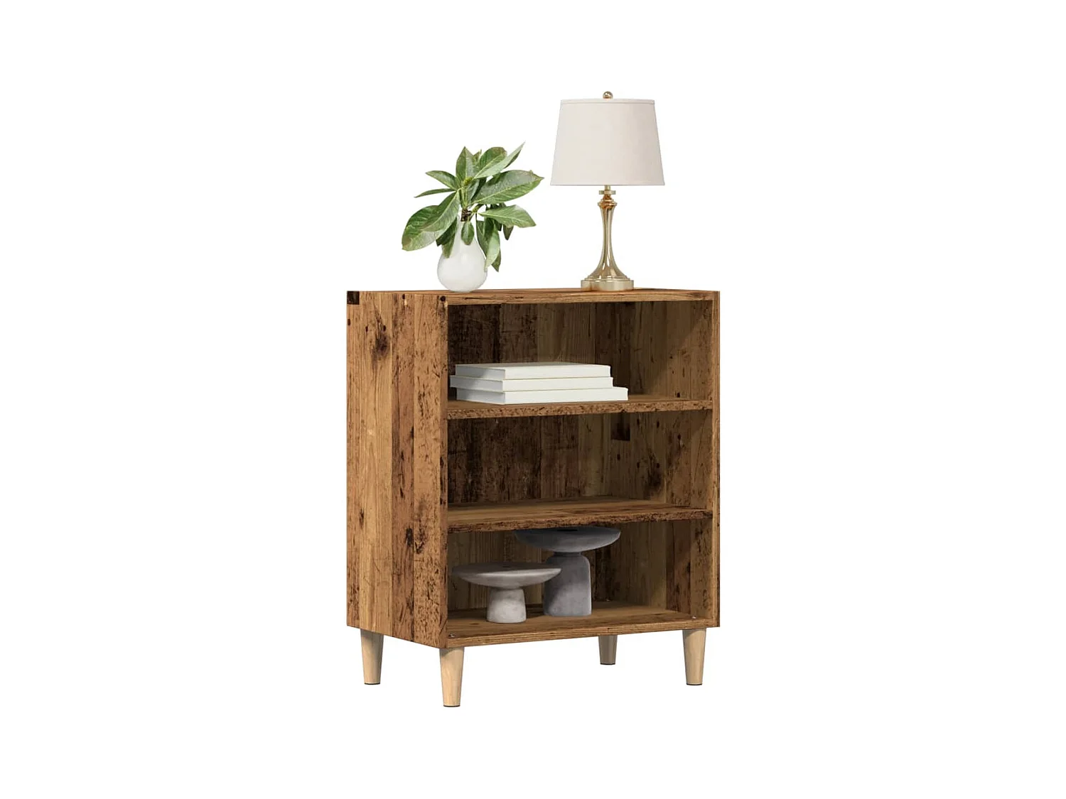 Buffet vieux bois 57x35x75 cm bois d'ingénierie