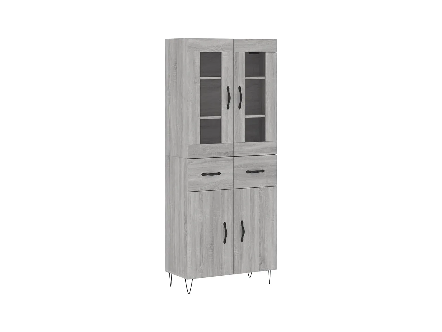 Buffet haut Sonoma gris 69,5x34x180 cm Bois d'ingénierie