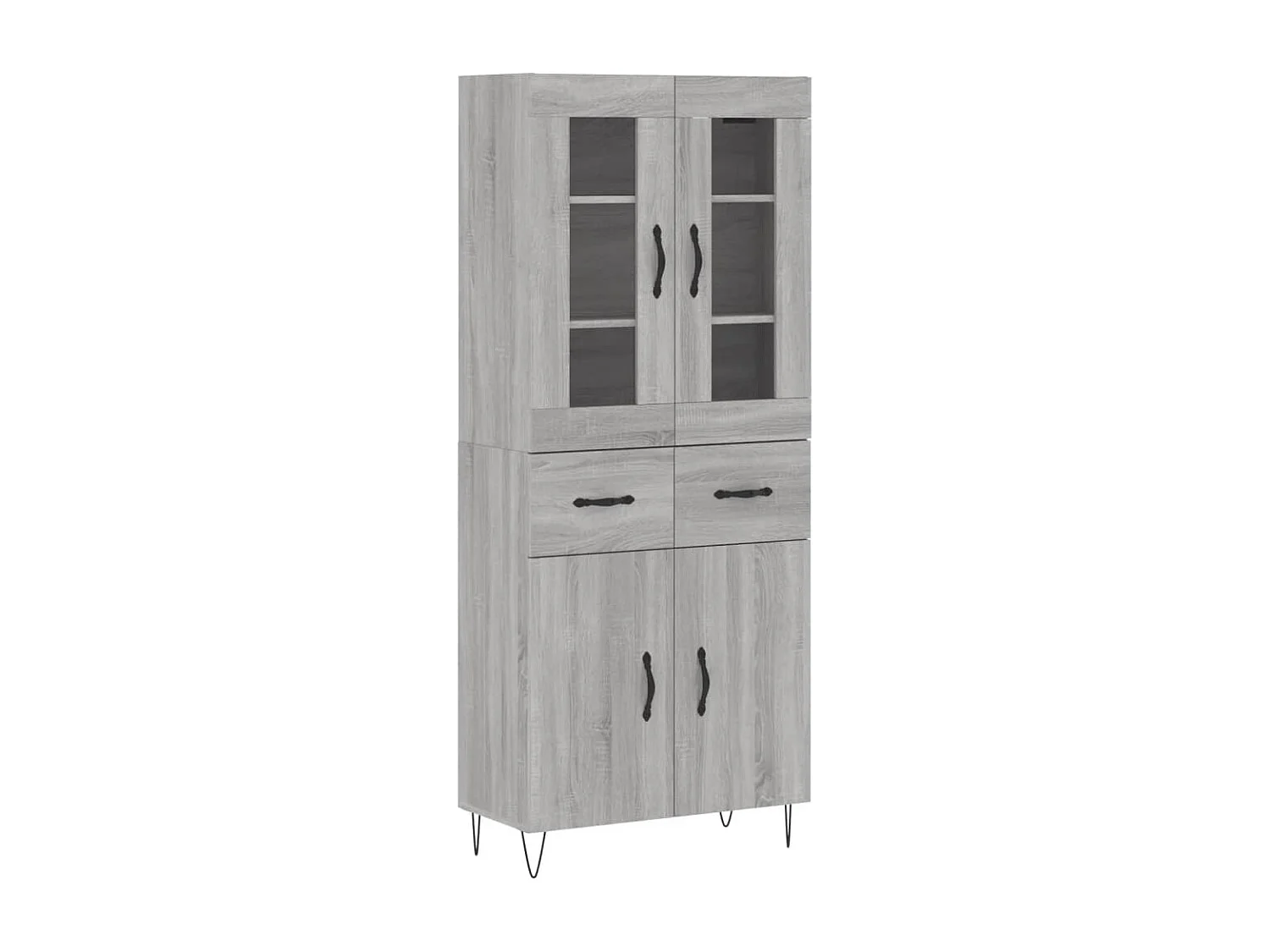 Buffet haut Sonoma gris 69,5x34x180 cm Bois d'ingénierie