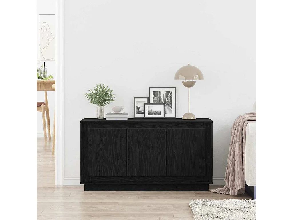 Buffet Chêne noir 102 x 35 x 55 cm Bois d'ingénierie
