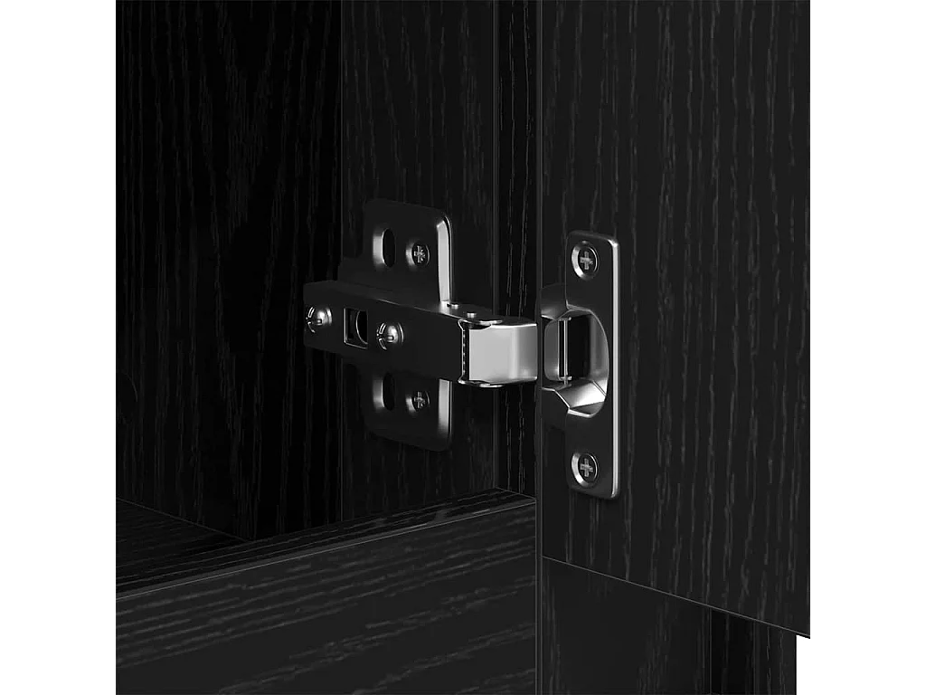 Buffet Chêne noir 102 x 35 x 55 cm Bois d'ingénierie