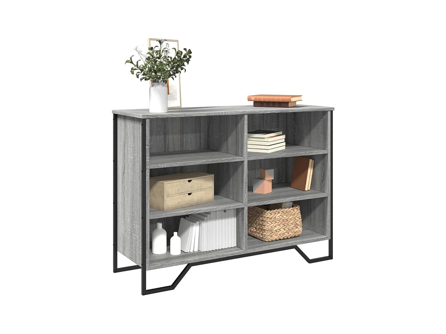 Buffet sonoma gris 101x35,5x74,5 cm bois d'ingénierie
