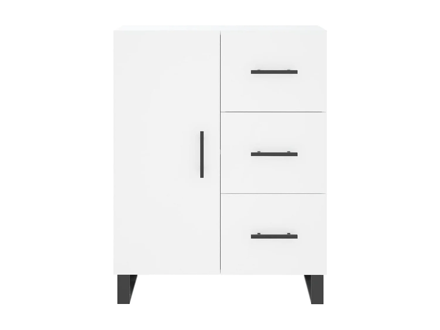 Buffet haut Blanc 69,5x34x180 cm Bois d'ingénierie