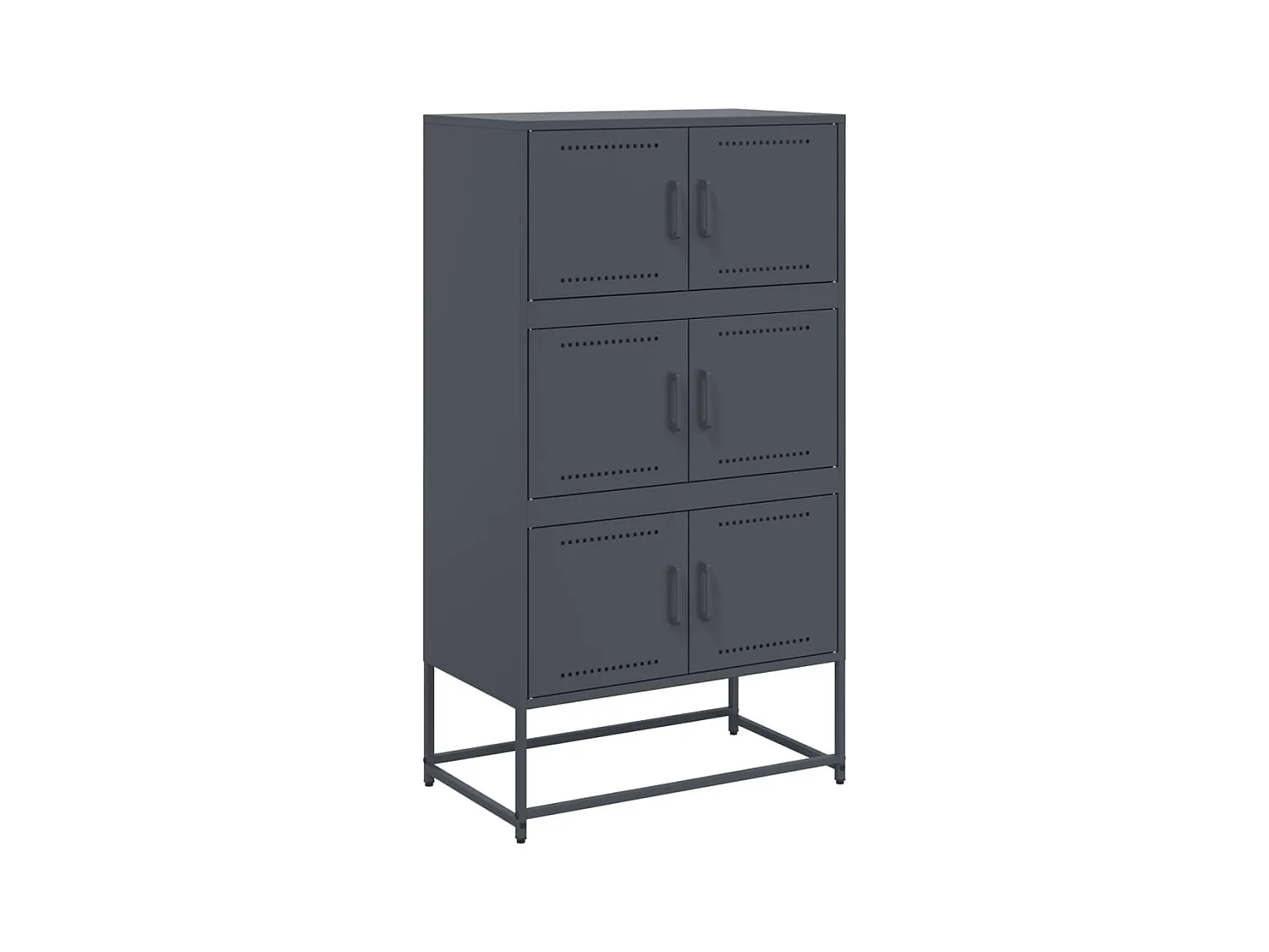 Buffet anthracite 68,5x38,5x123,5 cm acier