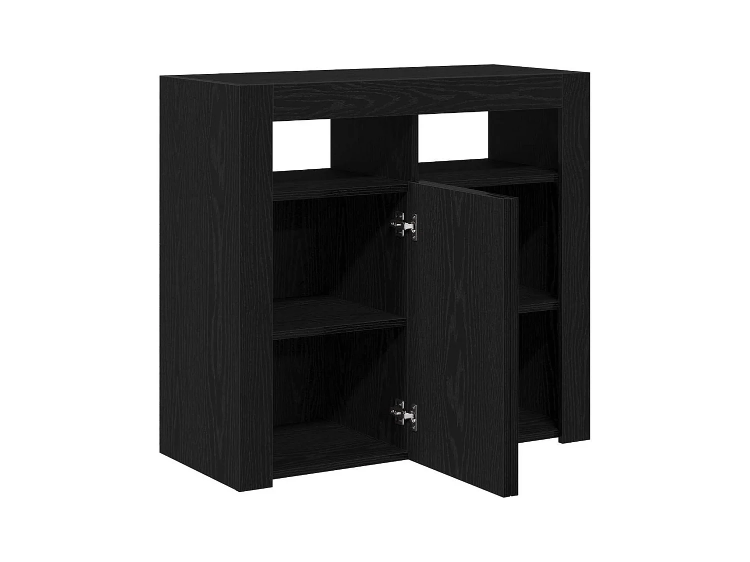 Buffet Noir 80 x 35 x 75 cm Bois d'ingénierie