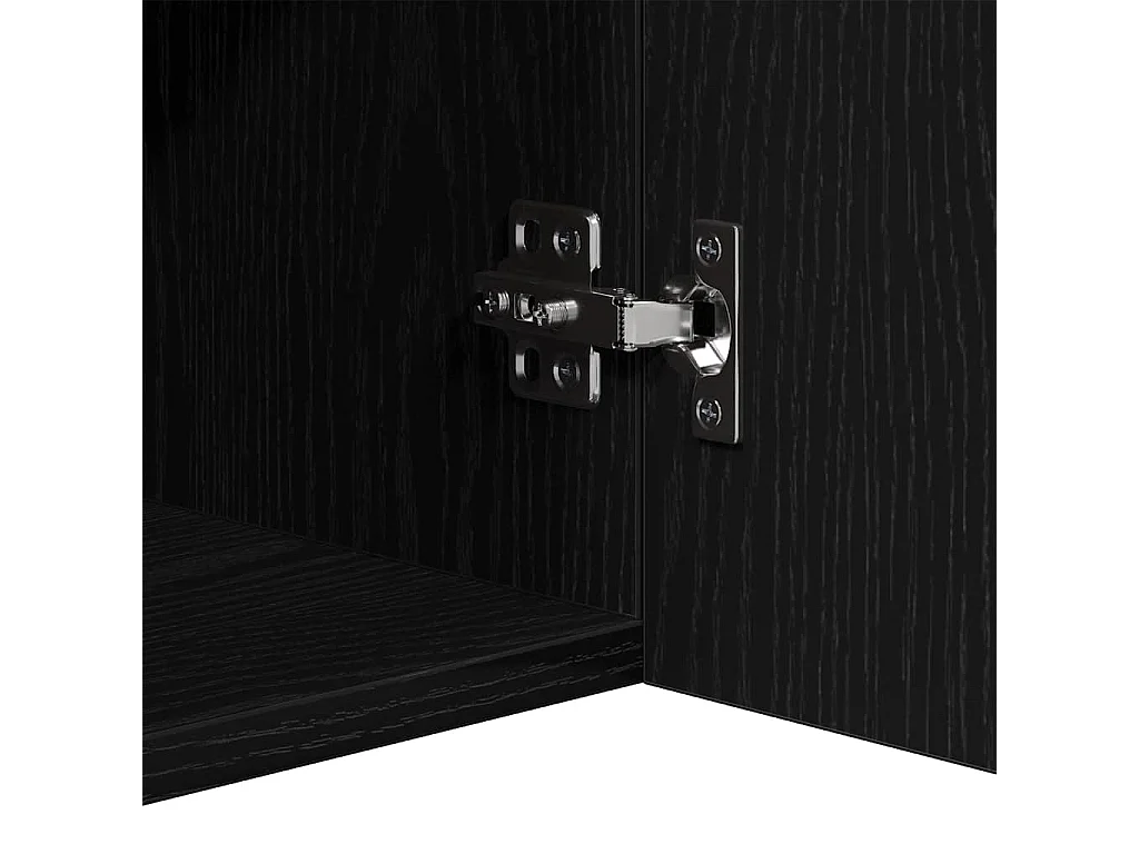 Buffet Noir 80 x 35 x 75 cm Bois d'ingénierie