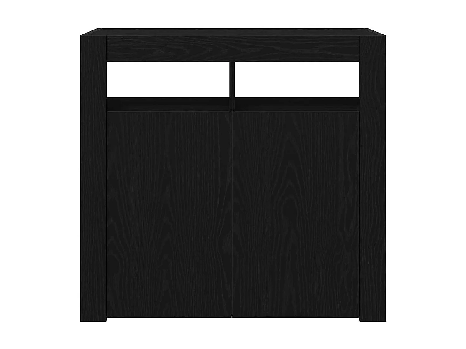 Buffet Noir 80 x 35 x 75 cm Bois d'ingénierie