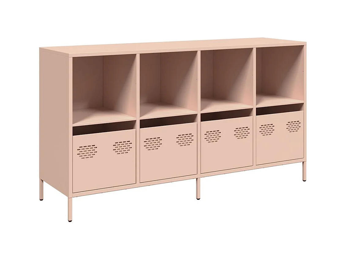 Buffet rose 135x39x73,5 cm acier laminé à froid