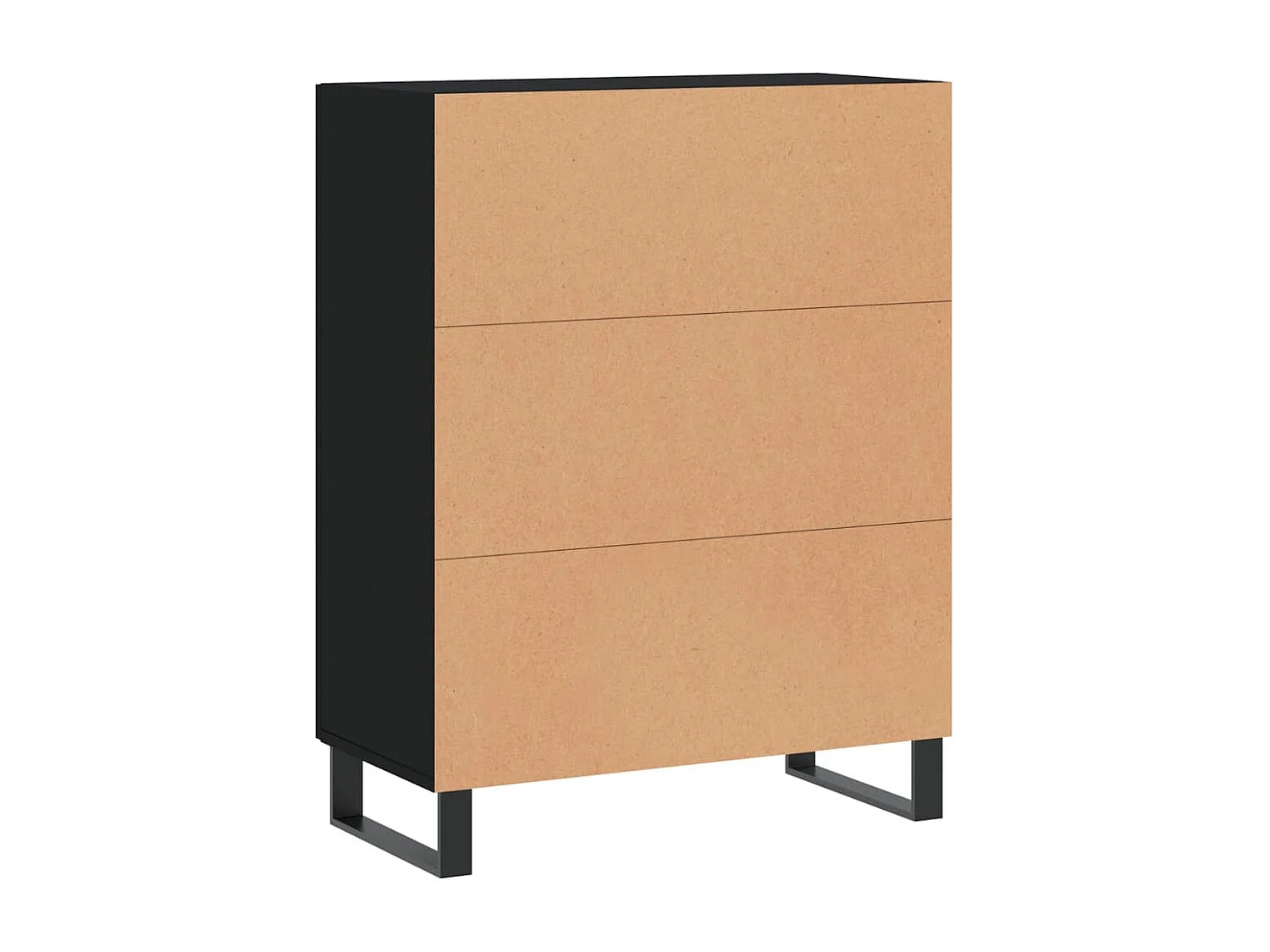 Aparador de madera de ingeniería negro 69,5x34x90 cm