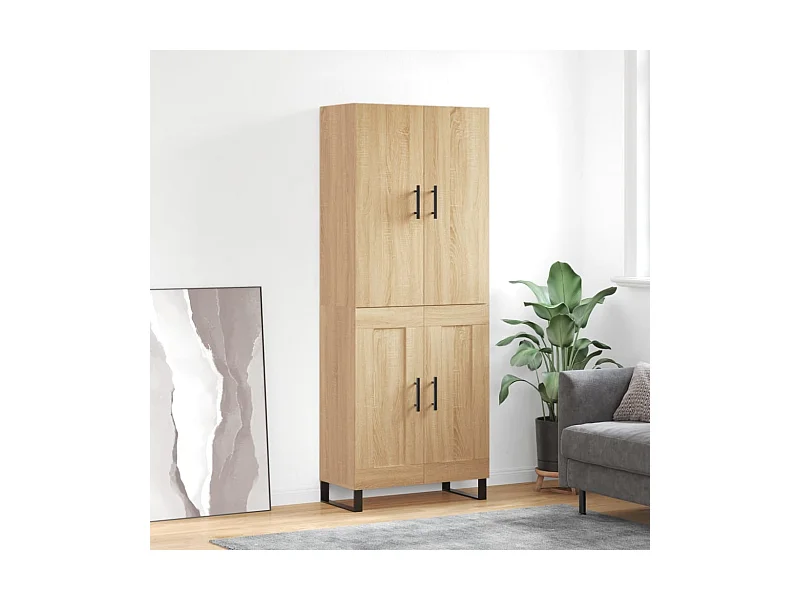 Armário alto 69,5x34x180 cm derivados de madeira cor sonoma