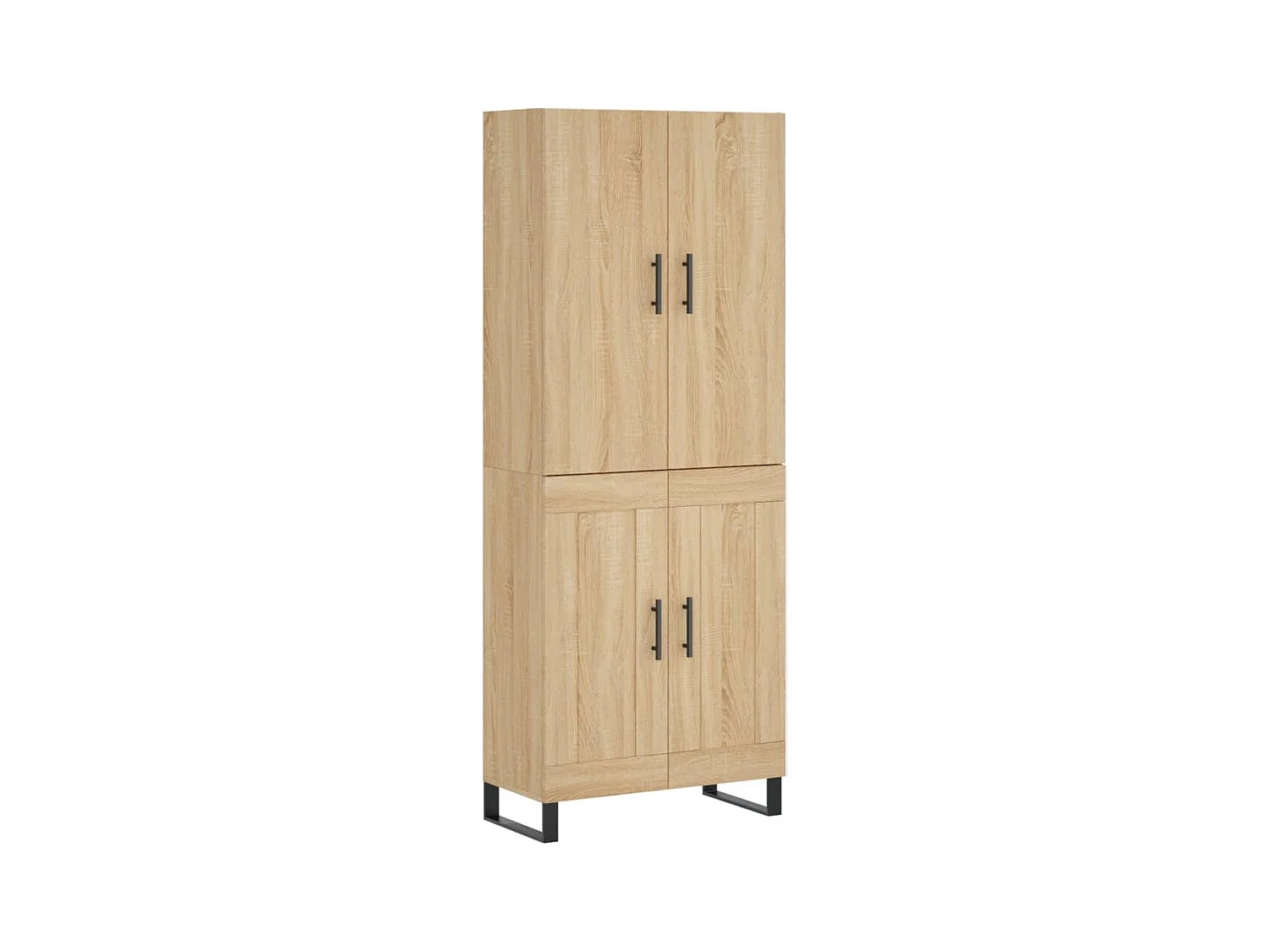 Aparador alto madera contrachapada color roble 69,5x34x180 cm