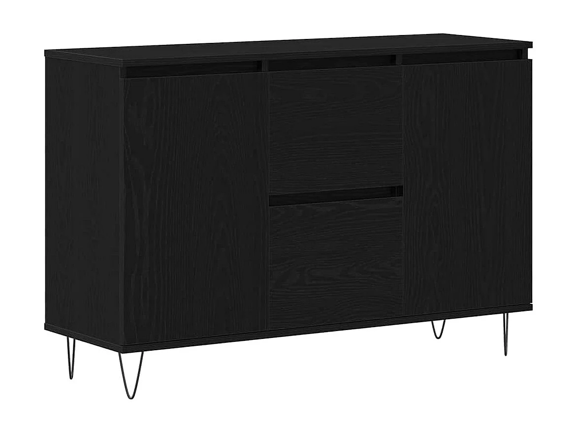 Buffet Chêne noir 101.5 x 35 x 70 cm Bois d'ingénierie