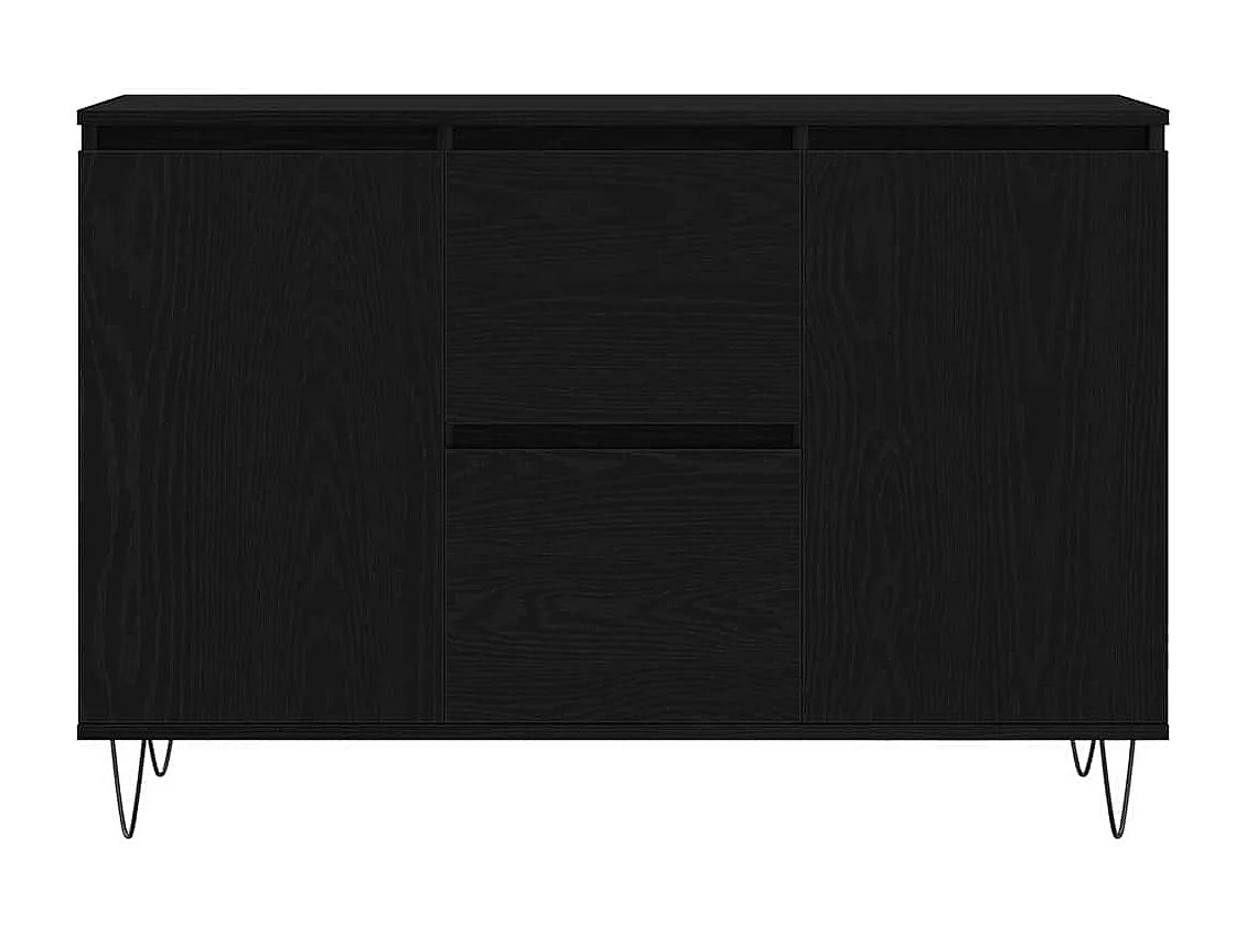 Buffet Chêne noir 101.5 x 35 x 70 cm Bois d'ingénierie