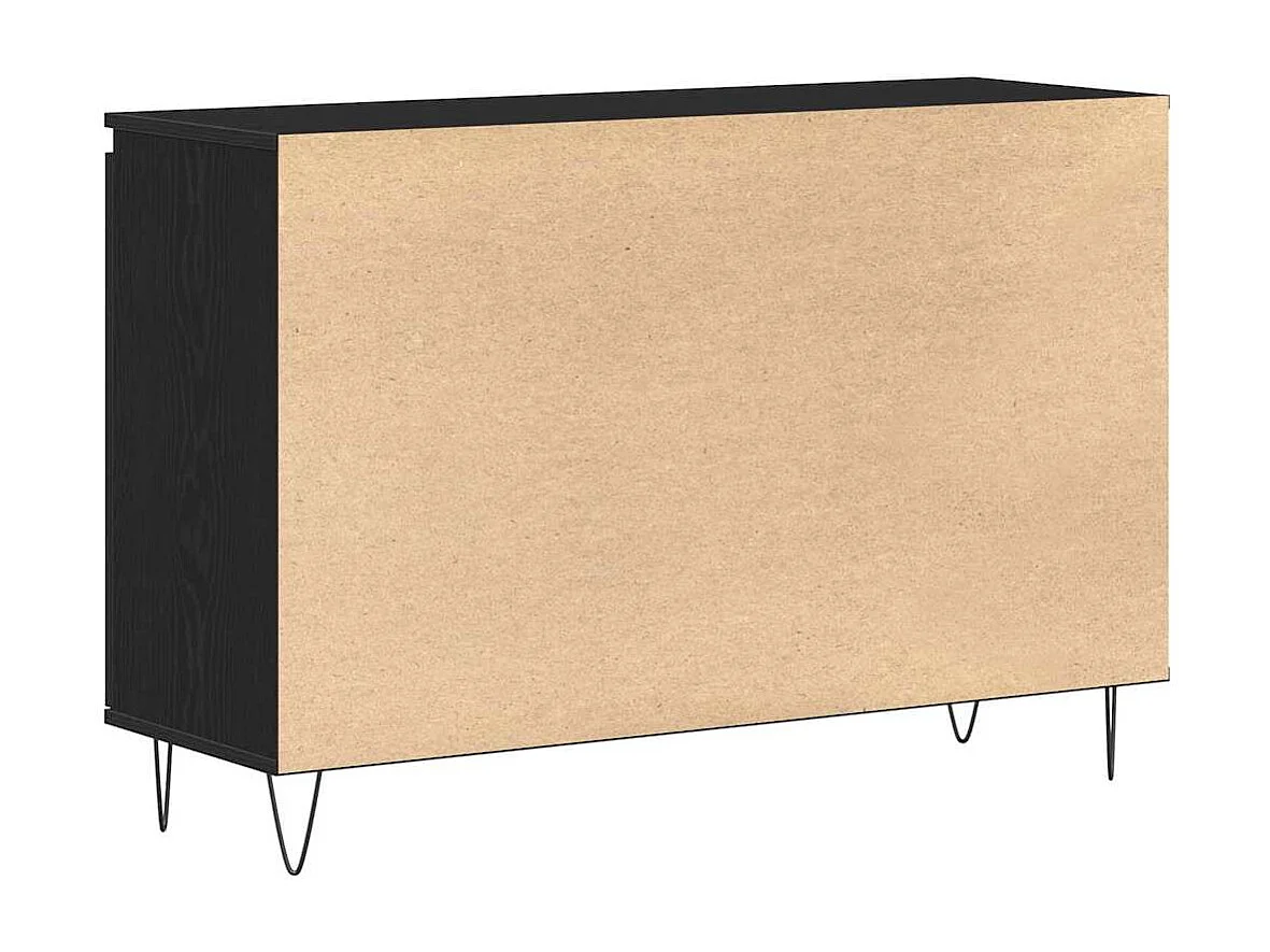 Buffet Chêne noir 101.5 x 35 x 70 cm Bois d'ingénierie