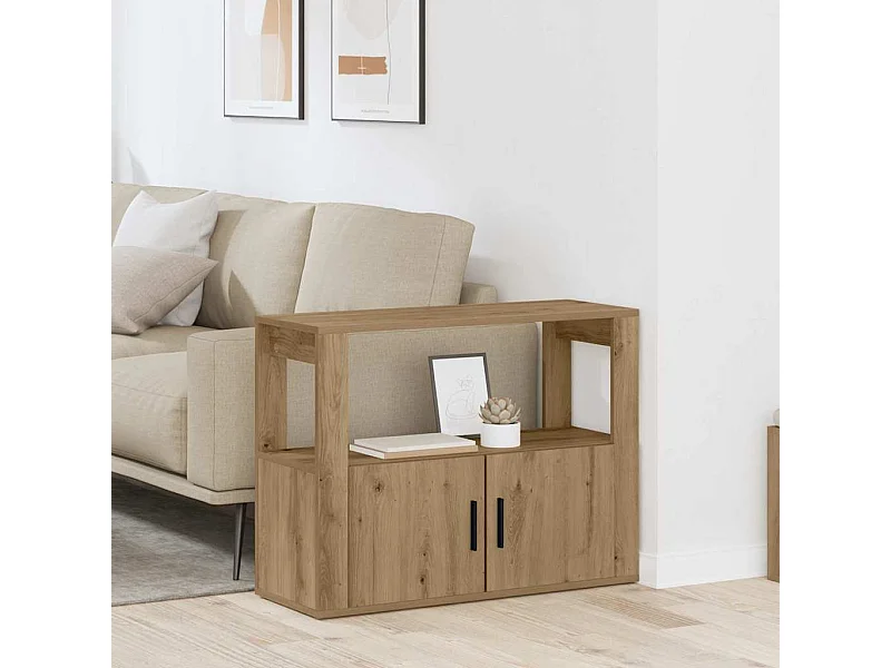 Vitrina Roble artisan 80 x 30 x 60 cm Madera contrachapada