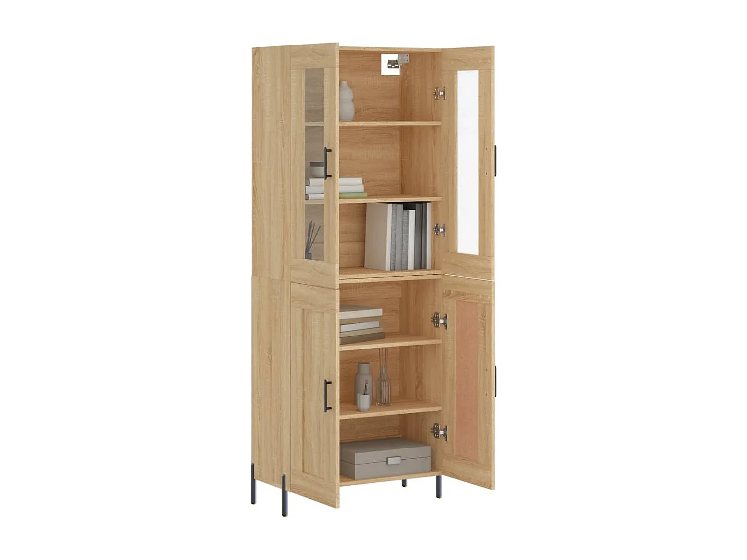 Buffet haut Chêne sonoma 69,5x34x180 cm Bois d'ingénierie