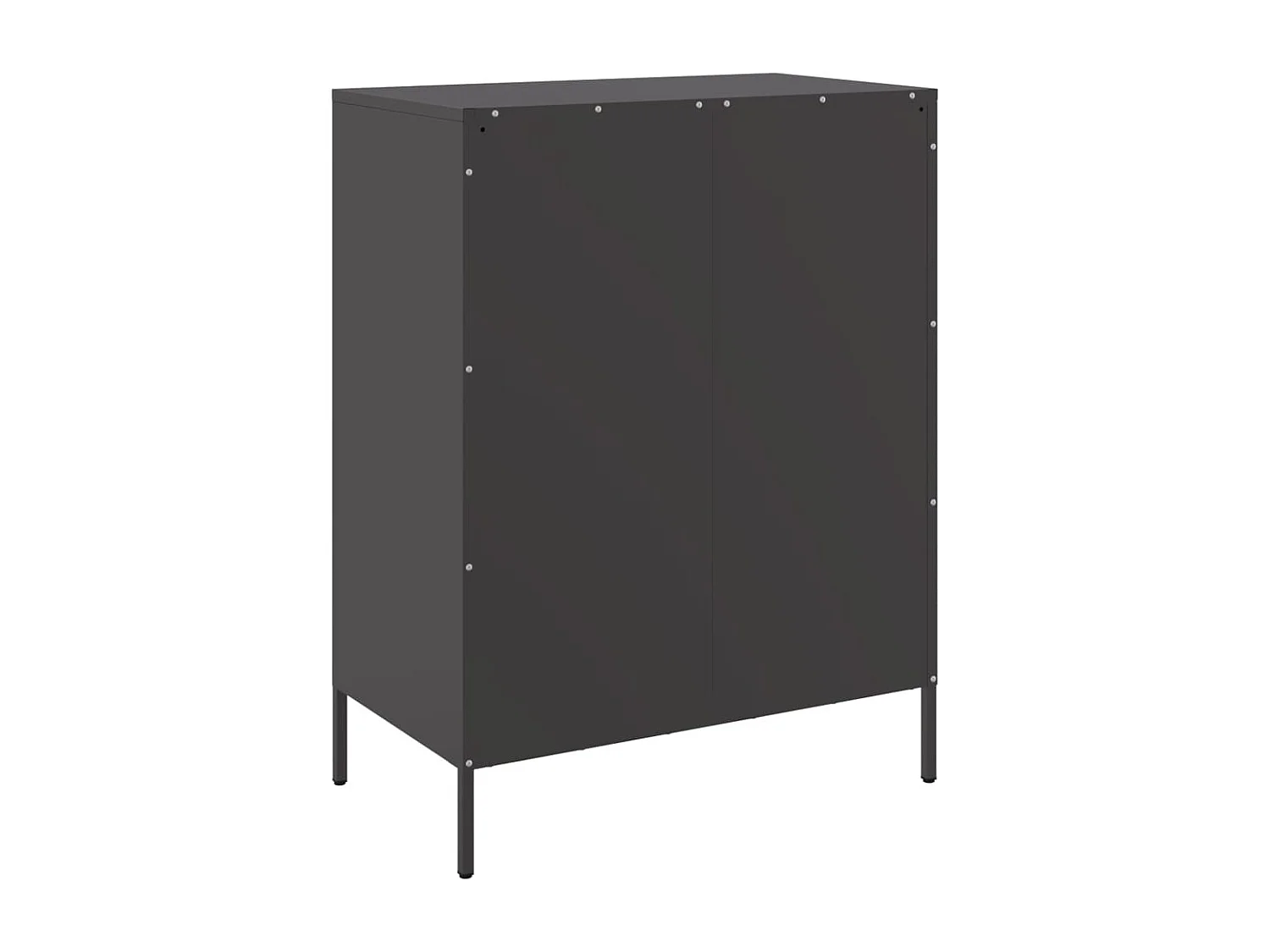 Buffet noir 68x39x89 cm acier