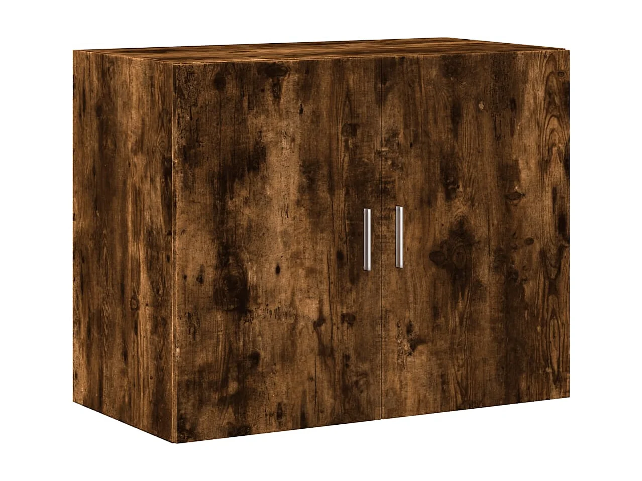 Buffet haut chêne fumé 80x42,5x249 cm bois d'ingénierie