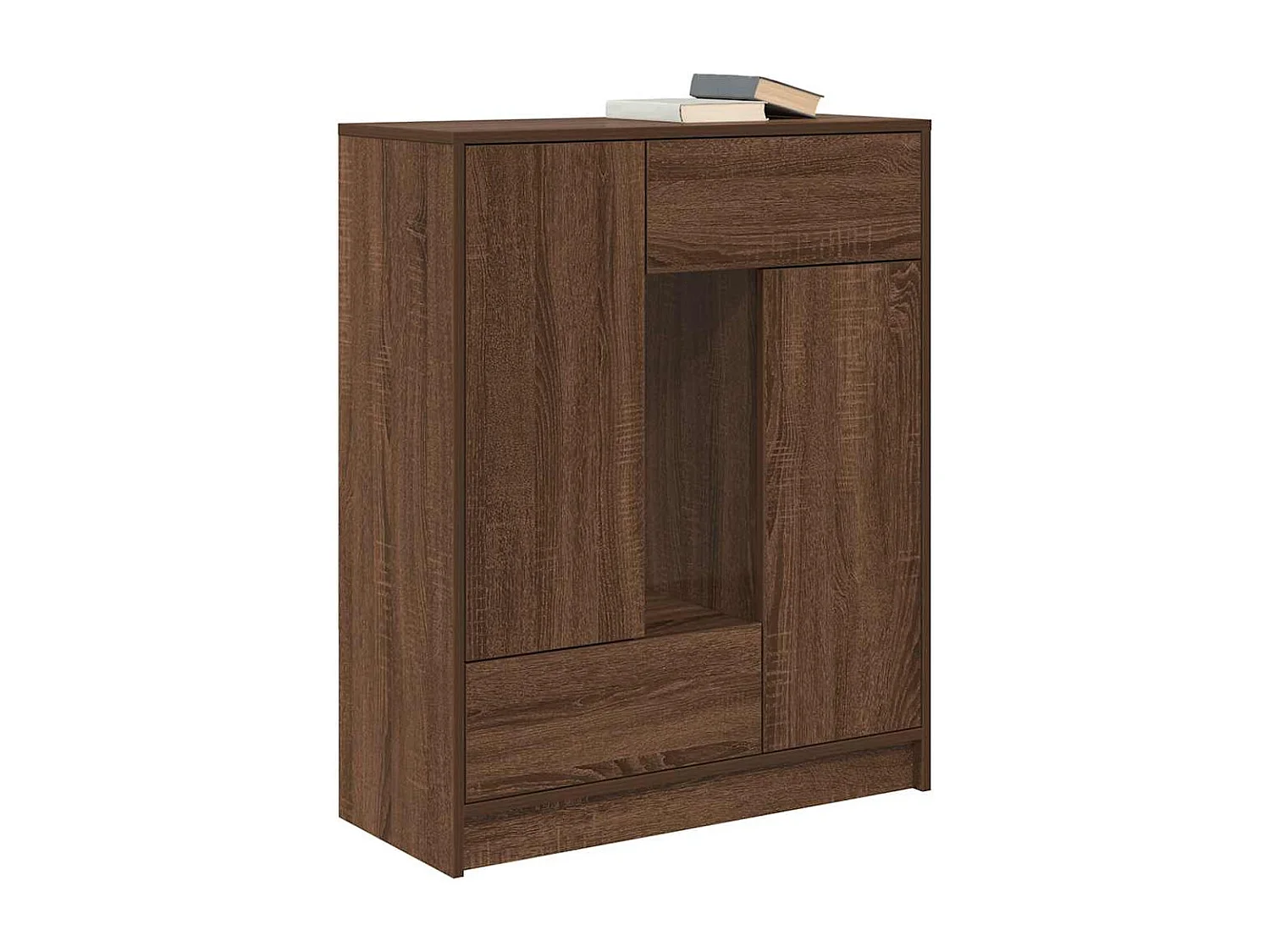 Buffet avec tiroirs et portes chêne marron 73x31x90 cm