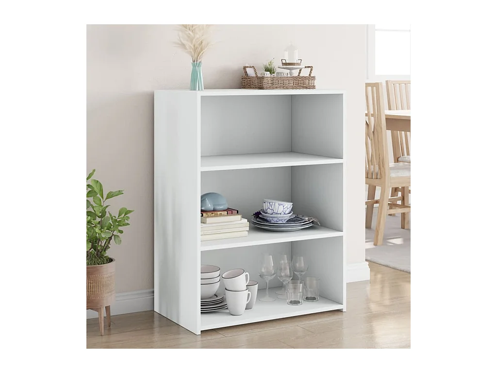 Buffet blanc 70x41x93 cm bois d'ingénierie