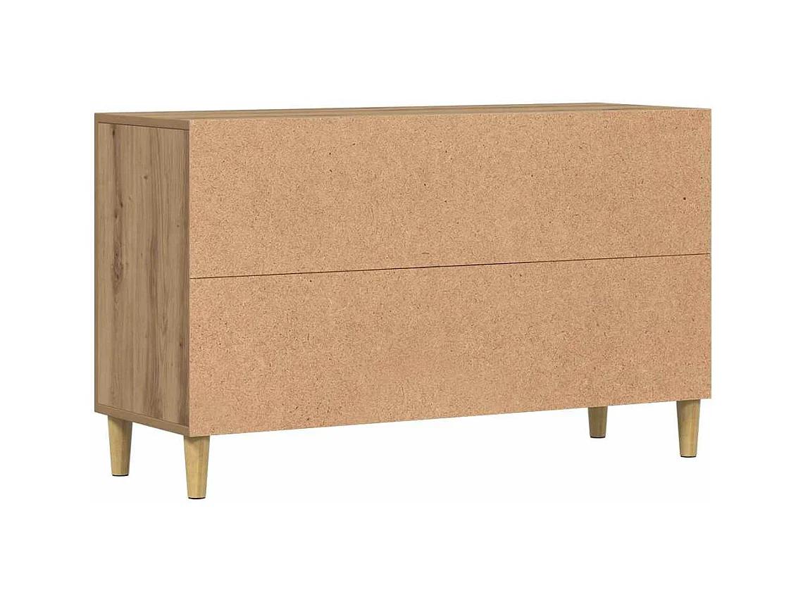 Buffet chêne artisanal 100x36x60 cm bois d'ingénierie