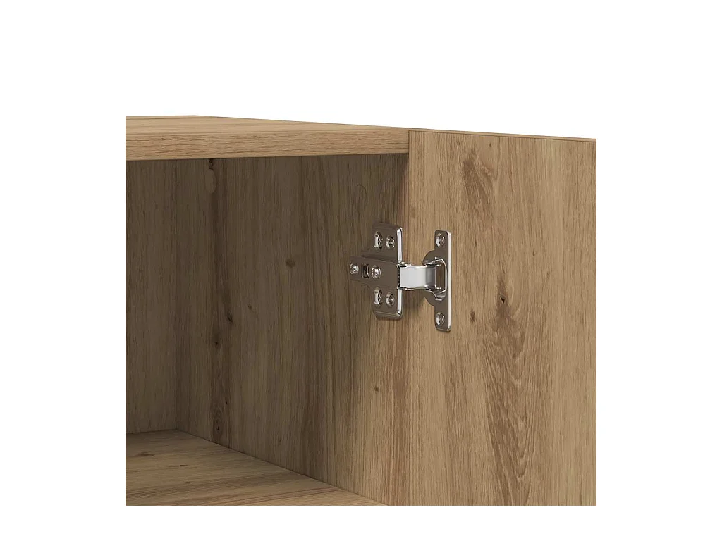 Buffet chêne artisanal 100x36x60 cm bois d'ingénierie