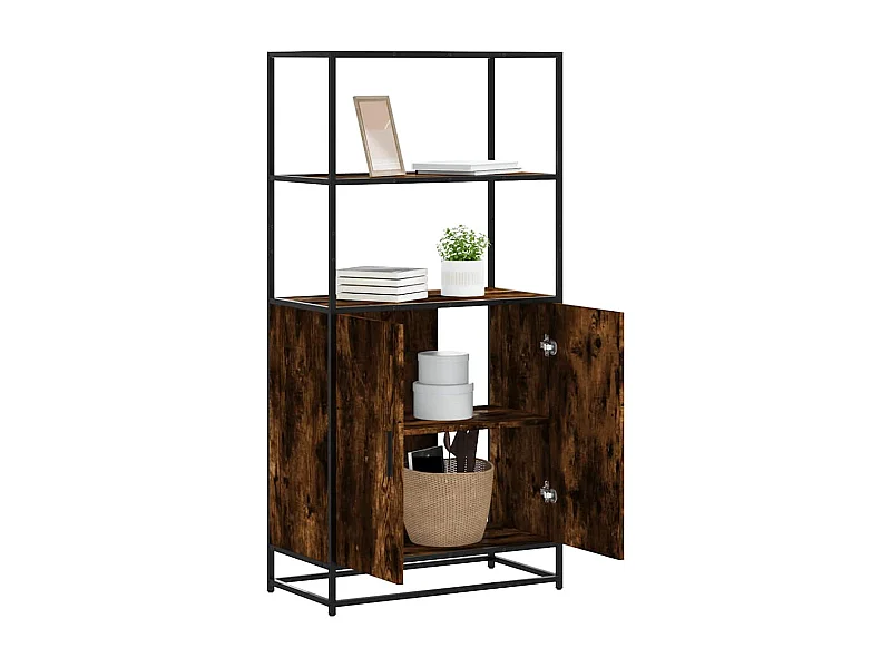 Aparador alto madera de ingeniería y metal 68x35x139 cm