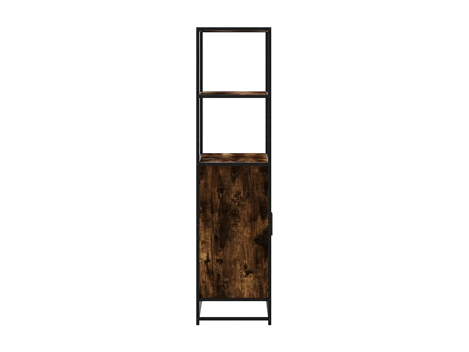 Buffet haut chêne fumé 68x35x139 cm bois d'ingénierie métal
