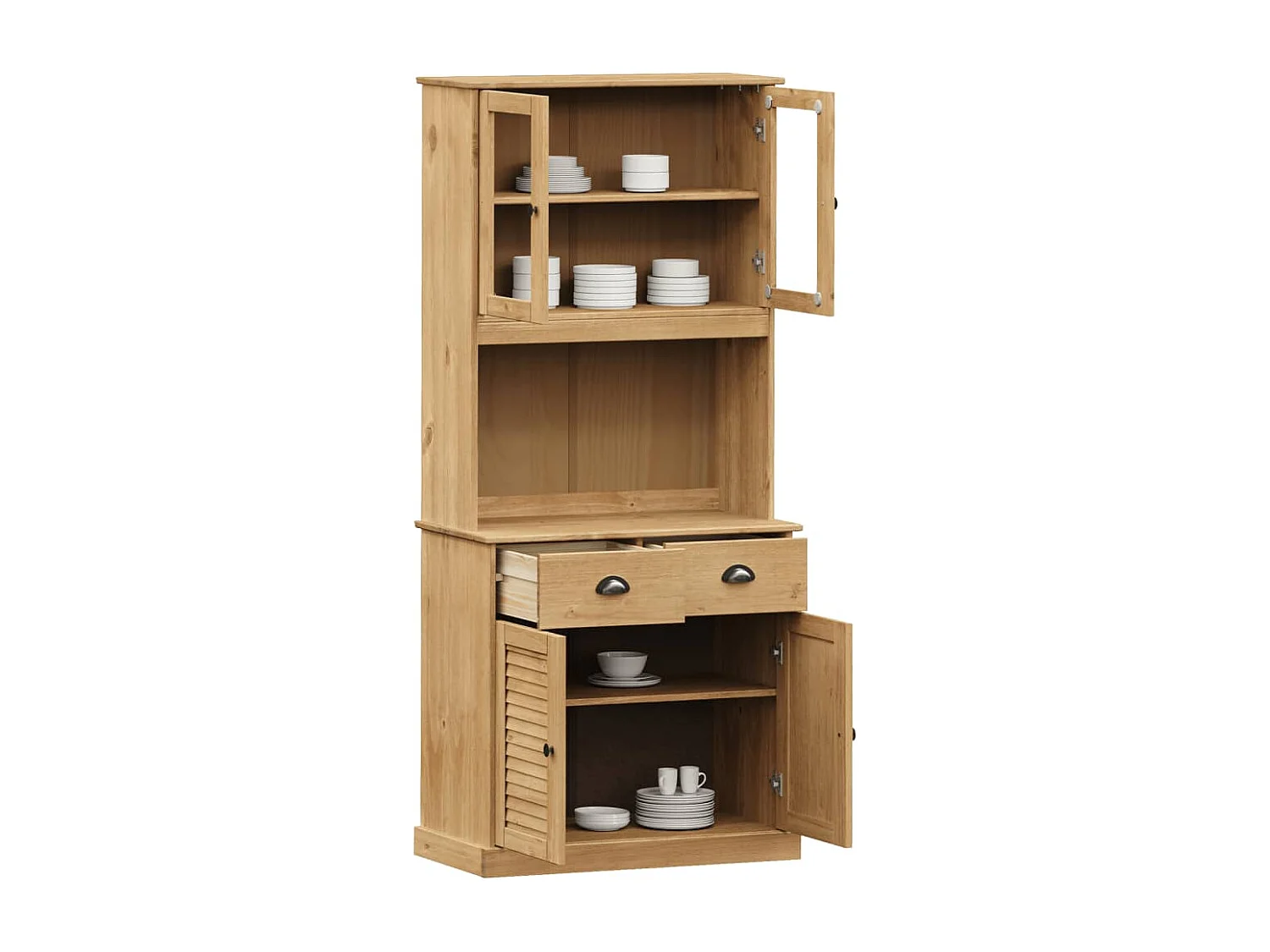 Buffet haut VIGO 78x40x175 cm bois massif de pin