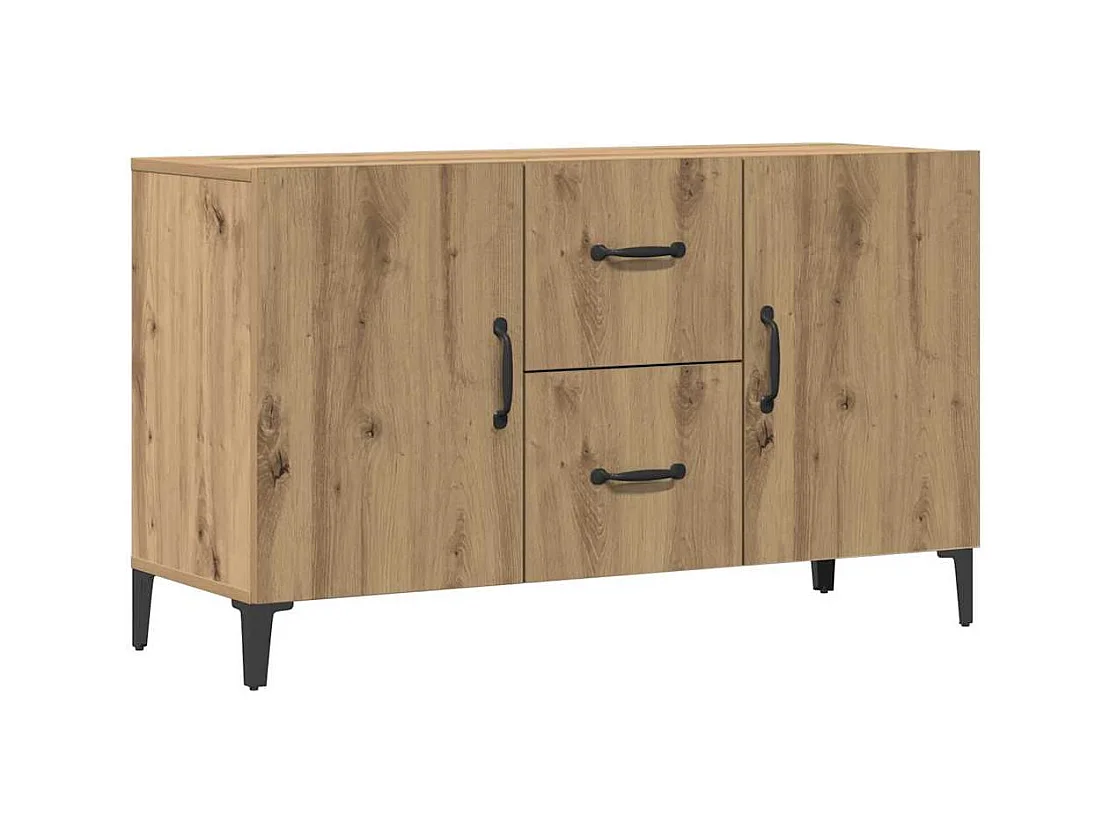 Aparador de madera de ingeniería roble artisan 100x36x60 cm