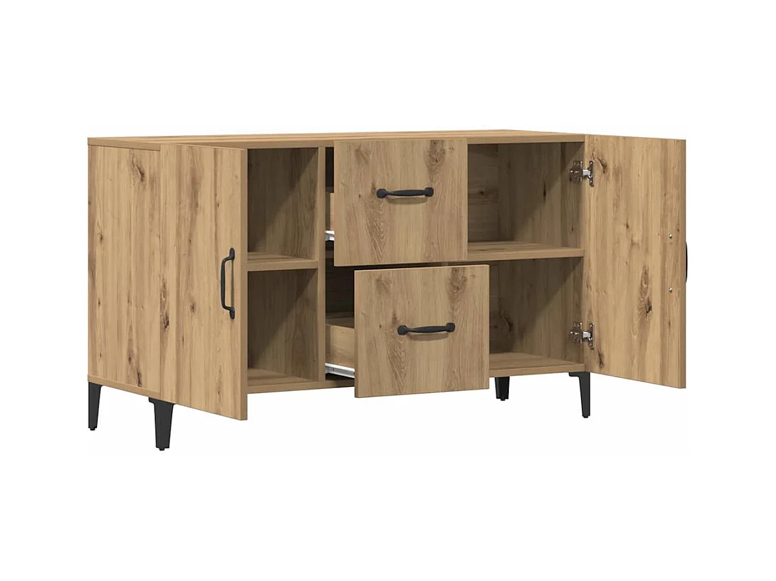 Aparador de madera de ingeniería roble artisan 100x36x60 cm