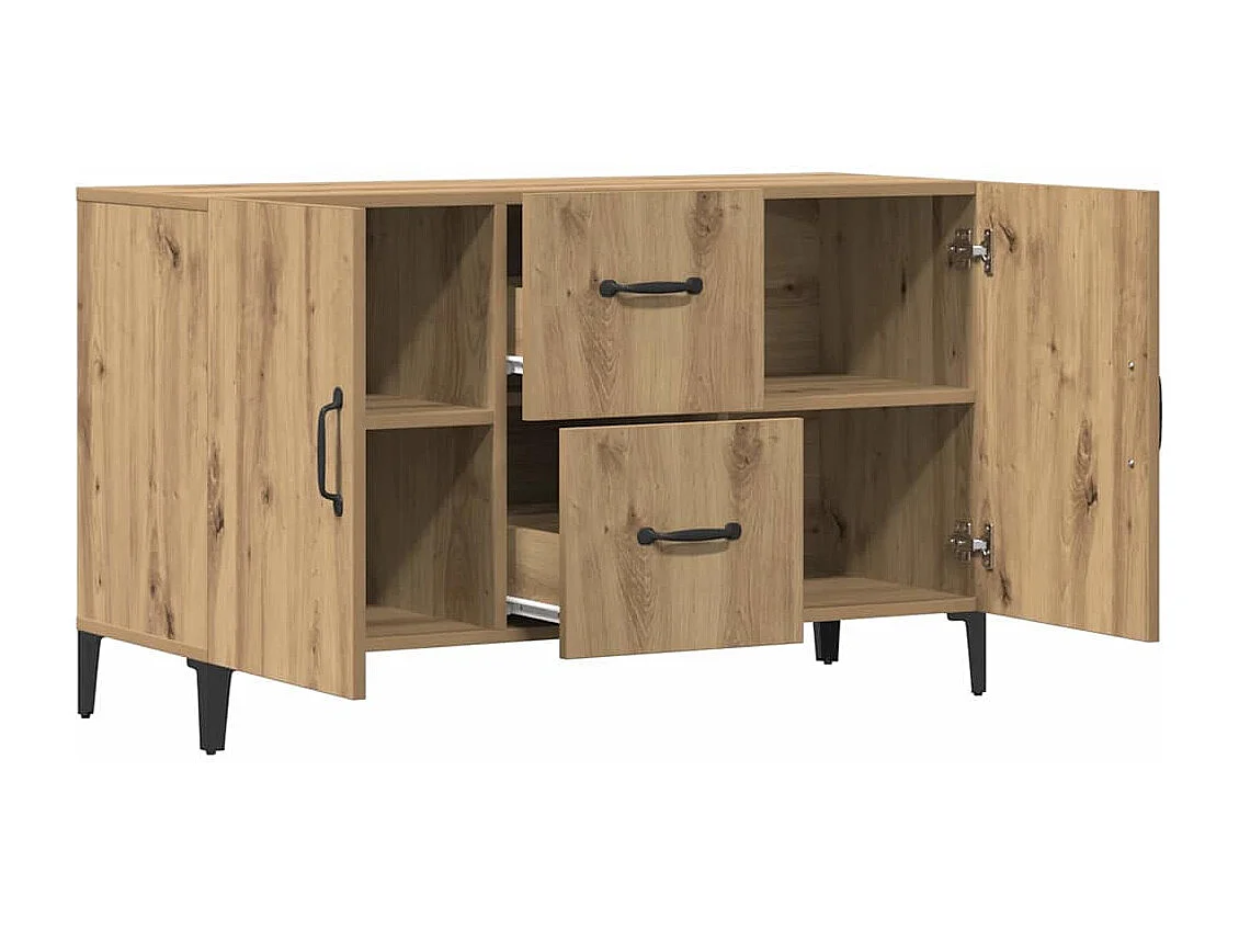 Aparador de madera de ingeniería roble artisan 100x36x60 cm