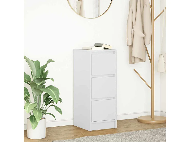 Buffet blanc 29,5x34x76 cm bois d'ingénierie