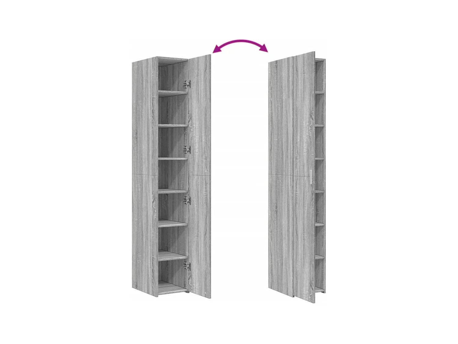 Buffet haut sonoma gris 30x42,5x185 cm bois d'ingénierie