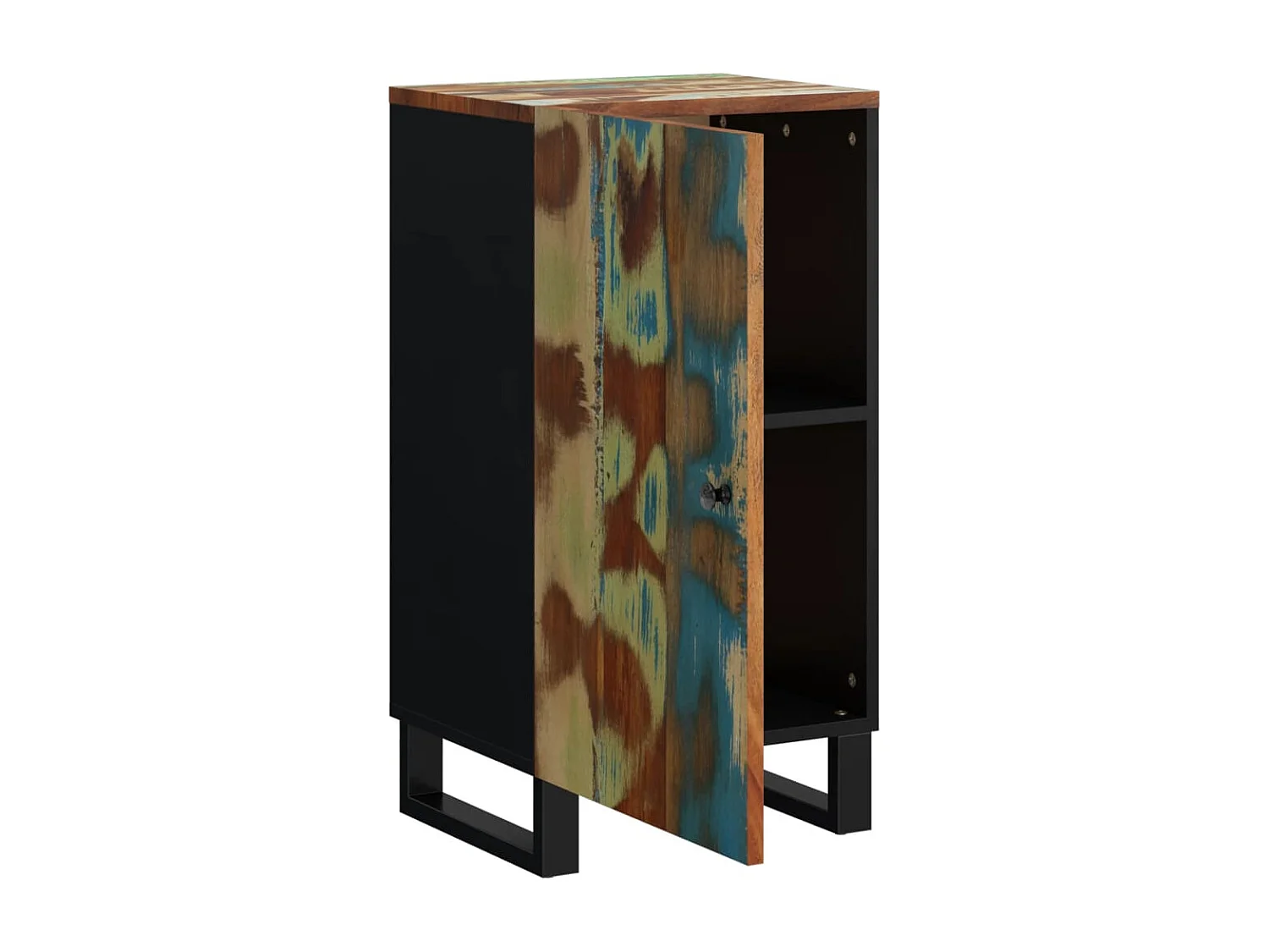 Buffet avec porte 40x31x75 cm bois massif de récupération