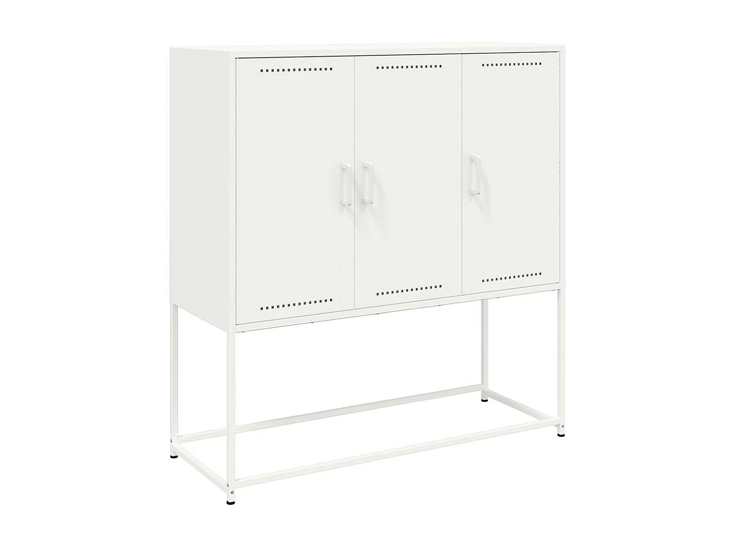 Buffet haut blanc 100,5x39x107 cm acier