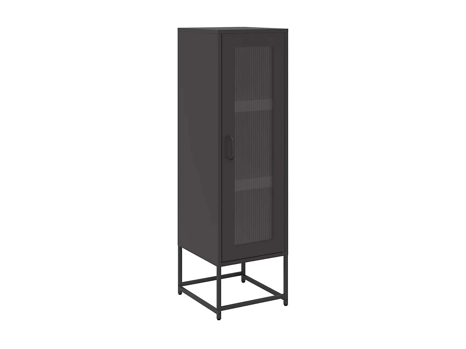 Buffet haut noir 36x39x123 cm acier laminé à froid