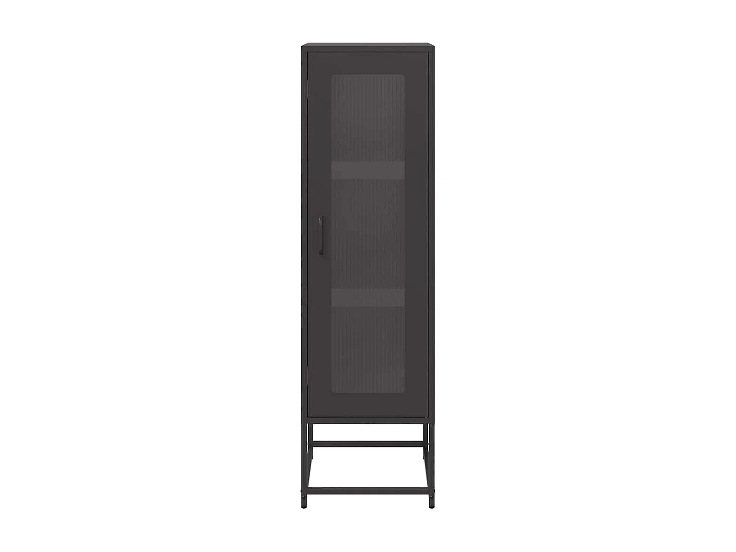 Buffet haut noir 36x39x123 cm acier laminé à froid